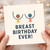Breast Birthday Ever Rude Birthday Card - Funny Adult Humour Pun with Cheeky Boobs Illustration - Joke Card for Adults, Friends or Partner