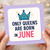 Only Queens Are Born in June Birthday Card - Funny Crown Design for Her, Women & Girls - June Birth Month Card