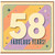 58th Birthday Card, Fabulous Years Retro Birthday Card