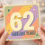 62nd Birthday Card, Fabulous Years Retro Style Card