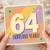 64th Birthday Card, Fabulous Years Retro Colourful Card