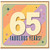 65th Birthday Card, Fabulous Years Retro Party Design