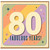 80th Birthday Card, Fabulous Years Retro Style Celebration Card
