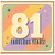 81st Birthday Card, Fabulous Years Retro Pastel Greeting Card