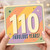 110th Birthday Card, Fabulous Years Retro Pastel Design