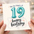 19th Birthday Card, The Fun Begins at 19 Happy Birthday Card