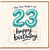 23rd Birthday Card, The Fun Begins at 23, Happy Birthday Balloon Design
