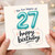 27th Birthday Card, Happy Birthday Card for 27 Year Old