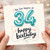 34th Birthday Card, Happy Birthday Card, The Fun Begins at 34