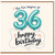 36th Birthday Card, Happy Birthday Card with Balloons