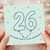 26th Birthday Card, Big Birthday Balloon Number 26 Card