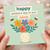 Mother's Day Card for Nana - Happy Mother’s Day To You - Cute Floral Vase and Bees Design - Grandmother Greeting Card