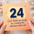 24th Birthday Card, Can't Thank You Enough For Reaching This Milestone Before Me