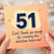 51st Birthday Card, Funny Milestone Birthday Card