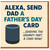 Funny Father's Day Card for Dad - 'Alexa, Send Dad a Father's Day Card' Smart Speaker Joke - Grumpy Fart Humour - From Son or Daughter