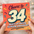 34th Birthday Card, Funny Retro Cheers to 34 Years of Being Awesome