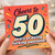50th Birthday Card, Cheers to 50 Years of Being Fucking Awesome Funny Rude Card