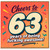 63rd Birthday Card, Cheers to 63 Years of Being Awesome Card