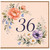 36th Birthday Card, Floral Number 36 Birthday Card