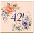 42nd Birthday Card, Floral 42 Birthday Card