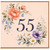 55th Birthday Card, Floral Watercolour 55 Birthday Card