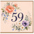 59th Birthday Card, Floral Watercolour Number 59 Card