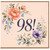 98th Birthday Card, Floral Watercolour 98 Birthday Card