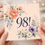 98th Birthday Card, Floral Watercolour 98 Birthday Card