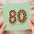 80th Birthday Card, Leopard Print 80 Birthday Card