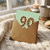 90th Birthday Card, Leopard Print Number 90 Card