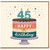 45th Birthday Card, Happy Birthday Cake Design