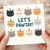 Let's Pawtay Cat Birthday Card - Cute Party Cats Design, Funny Card for Cat Lovers, Blank Inside
