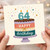 64th Birthday Card, Happy Birthday Cake Design