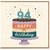 94th Birthday Card, Happy Birthday Cake Design with Candles and Confetti