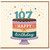 107th Birthday Card, Happy Birthday Cake Design
