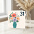 31st Birthday Card, Floral Bouquet in Vase Card