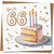 66th Birthday Card, You're 66 Today Cake & Candles, Square 145mm x 145mm, Confetti Celebration, For Him Her Friend Mum Dad, Includes Kraft Envelope