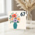 67th Birthday Card, Floral Bouquet Card