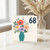 68th Birthday Card, Floral Vase Design