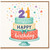 21st Birthday Card, Happy Birthday Cake and Confetti Design