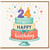 24th Birthday Card, Happy Birthday Cake Design Card