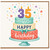 35th Birthday Card, Colourful Birthday Cake and Confetti Design