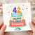 42nd Birthday Card, Colourful Cake and Confetti Birthday Card