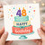 48th Birthday Card, Happy Birthday Cake Design