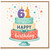 61st Birthday Card, Happy Birthday Cake Design
