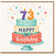 73rd Birthday Card, Happy Birthday Cake and Confetti Design