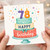 78th Birthday Card, Happy Birthday Cake Card