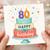 80th Birthday Card, Happy 80th Birthday Cake Design