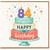 84th Birthday Card, Happy Birthday Cake and Confetti Design