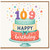 109th Birthday Card, Happy Birthday Cake Design